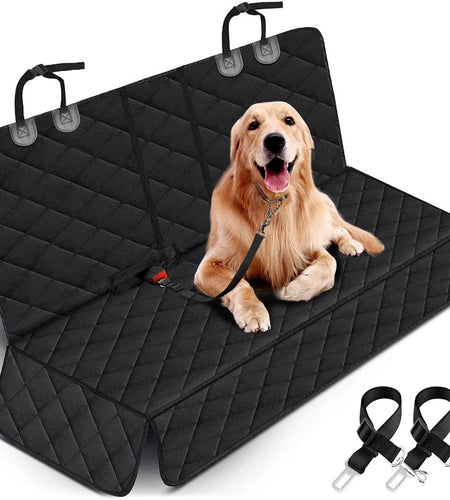 Dog Car Seat Cover, Back Seat Cover for Dogs Pet Car Seat Protector Waterproof Bench Car Seat Cover, Non - Slip Reat Seat Cover Fits Middle Armrest for Most Cars Trucks Suvs - Black - Nates great stuffNates great stuff