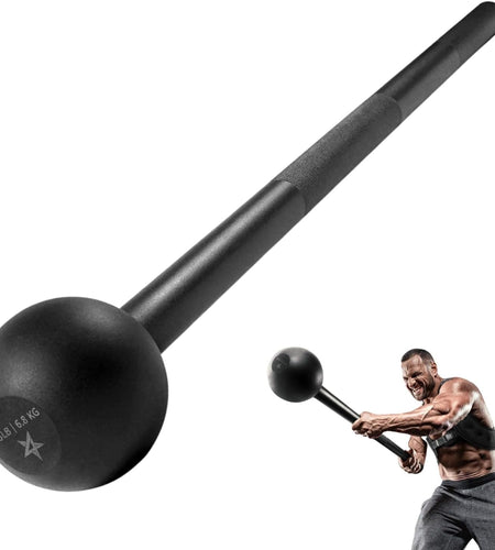 Steel Mace Bell for Strength Training, Support Full Body, Muscles, Shoulder, Grips & Forearms Workouts, Stretching 5, 7, 10, 15, 20, 25, 30 LB for Woman & Man - Nates great stuffNates great stuff